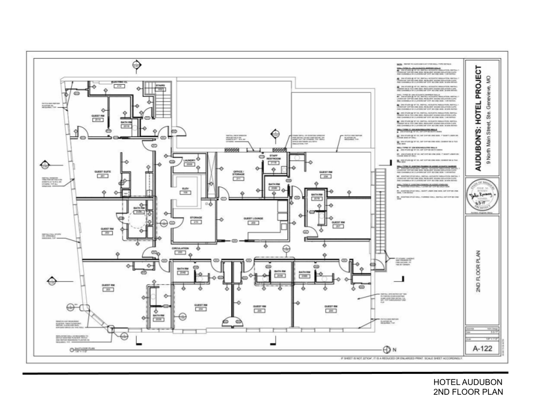 Hotel Audubon portfolio board
