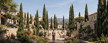 Conceptual historical resort landscape