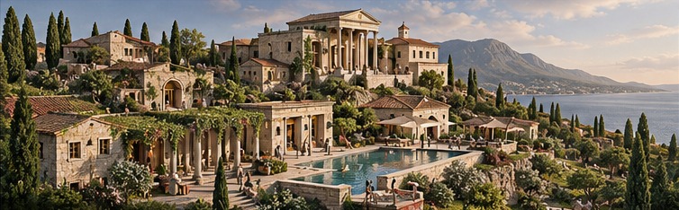 Conceptual visualization of an immersive historical resort