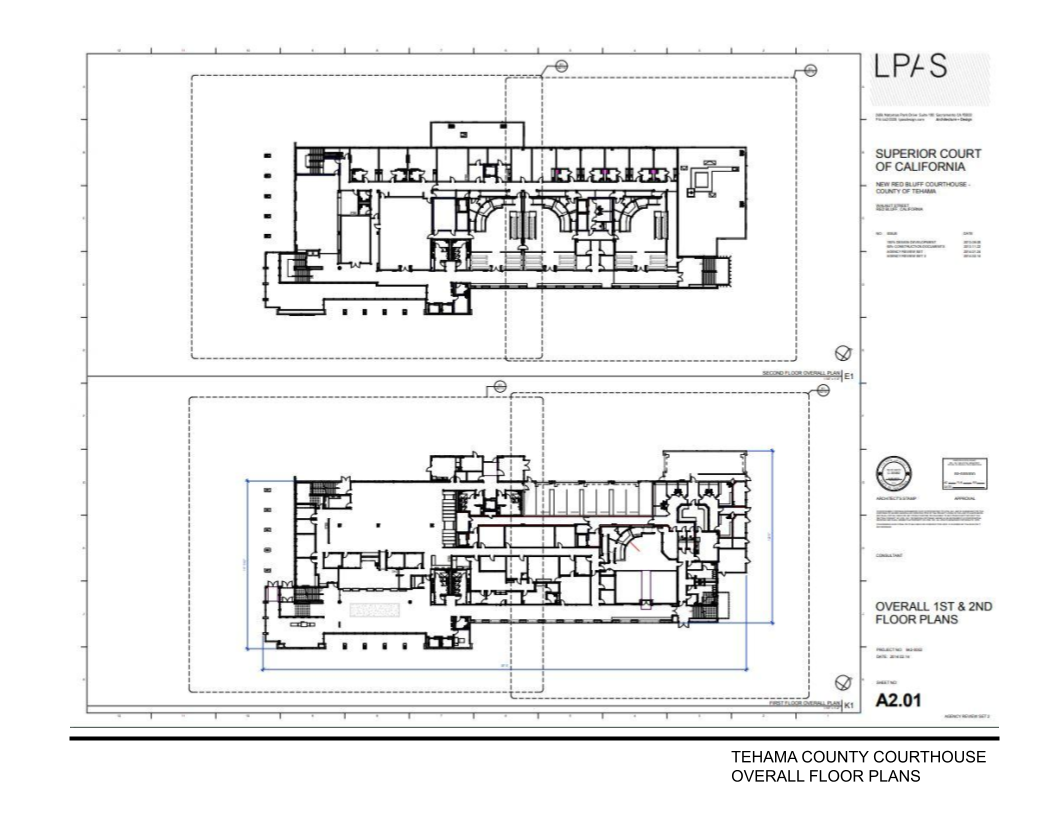 Tehama County Courthouse portfolio board